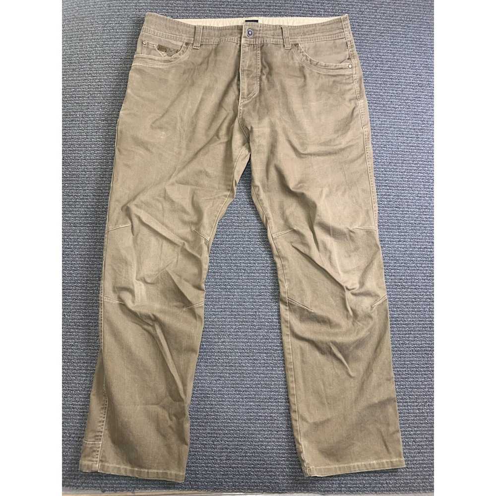 Kuhl Legendary Vintage Patina Dye  Pants Mens 40x32 Brown Beige Hiking Trail